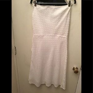 White cotton bandeau dress